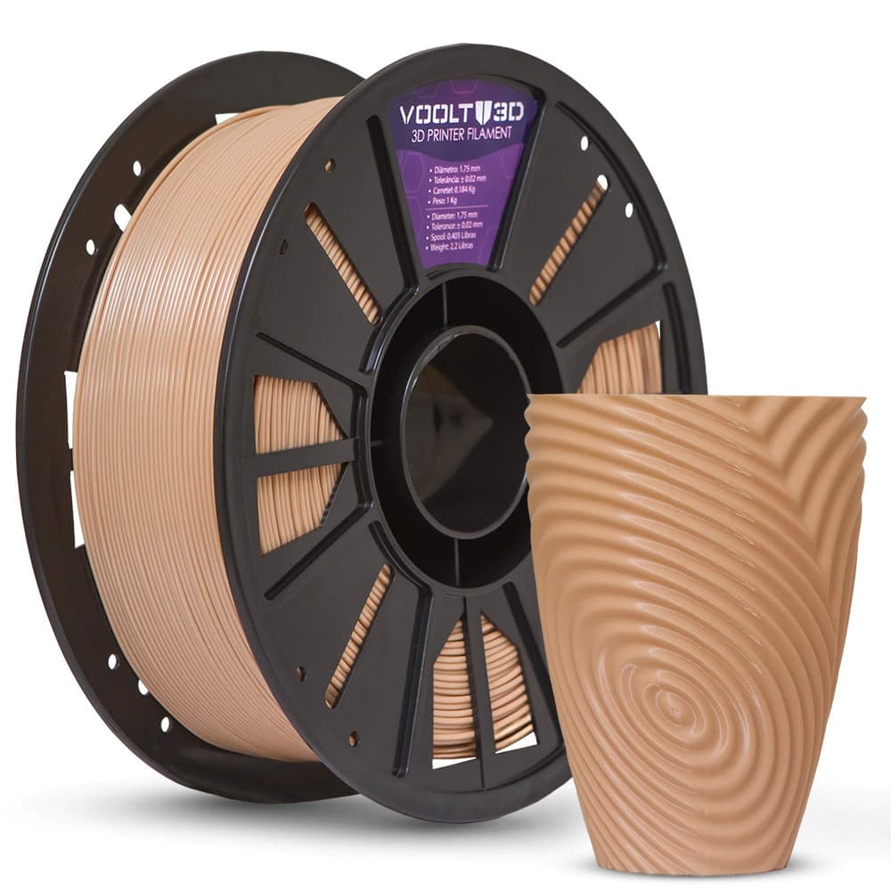 Filamento PETG HF Bege Caucasiano High Fluidity Premium - 1Kg
