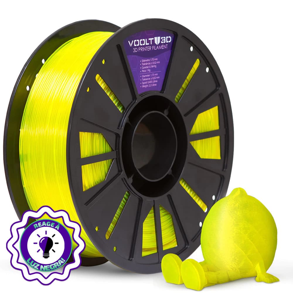 Filamento PETG HF Verde Limão Translúcido High Fluidity Premium - 1Kg