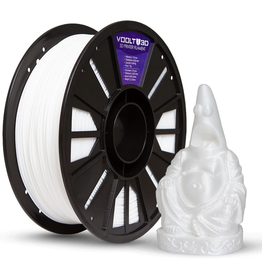 Filamento PLA Branco Off White Velvet High Speed Premium - 1Kg