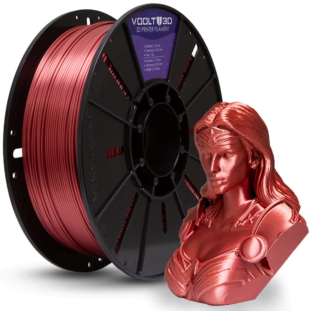 Filamento PLA Bronze V-Silk High Speed Premium - 1Kg