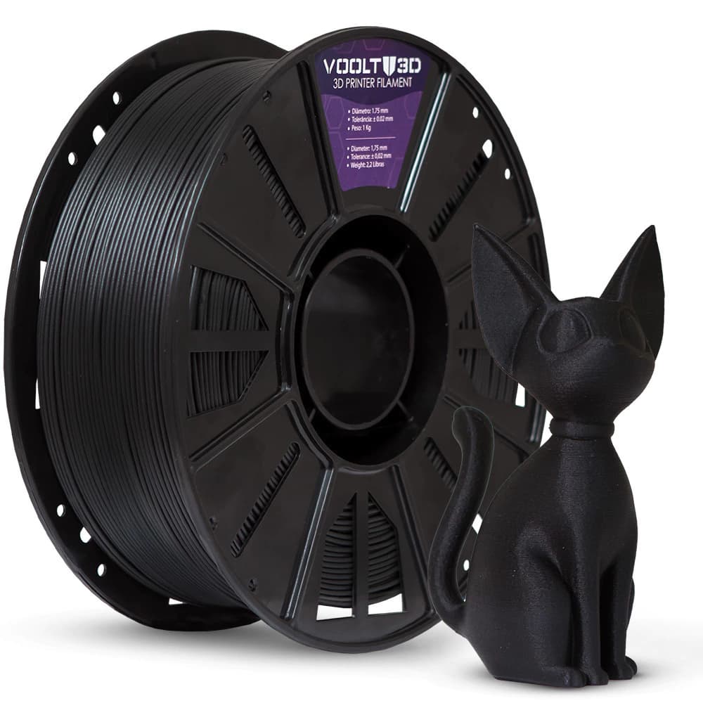 Filamento PLA Carvão Wood High Speed Premium - PLA com particulas de Madeira - 1Kg