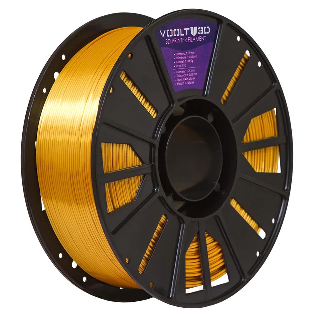 Filamento PLA Dourado Ultra V-Silk High Speed Premium - 1Kg