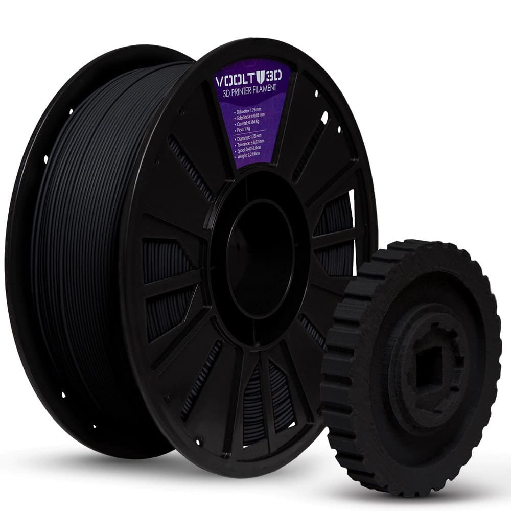 Filamento PLA Fibra de Carbono | PLA Reforçado com Fibra de Carbono - 1Kg