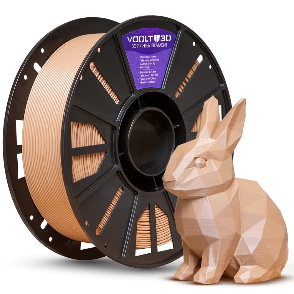 Filamento PLA Marrom Cappuccino High Speed Premium - 1Kg