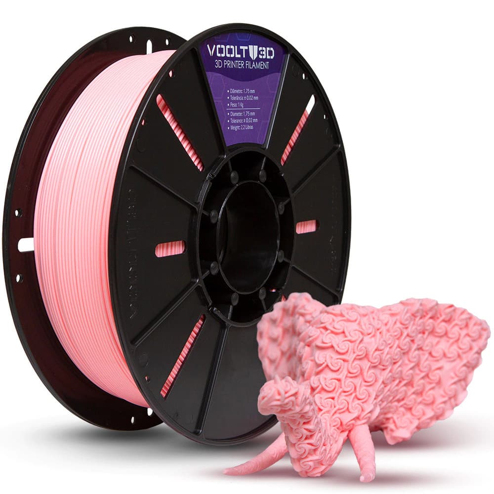 Filamento PLA Rosa Bebê Velvet High Speed Premium - 1Kg