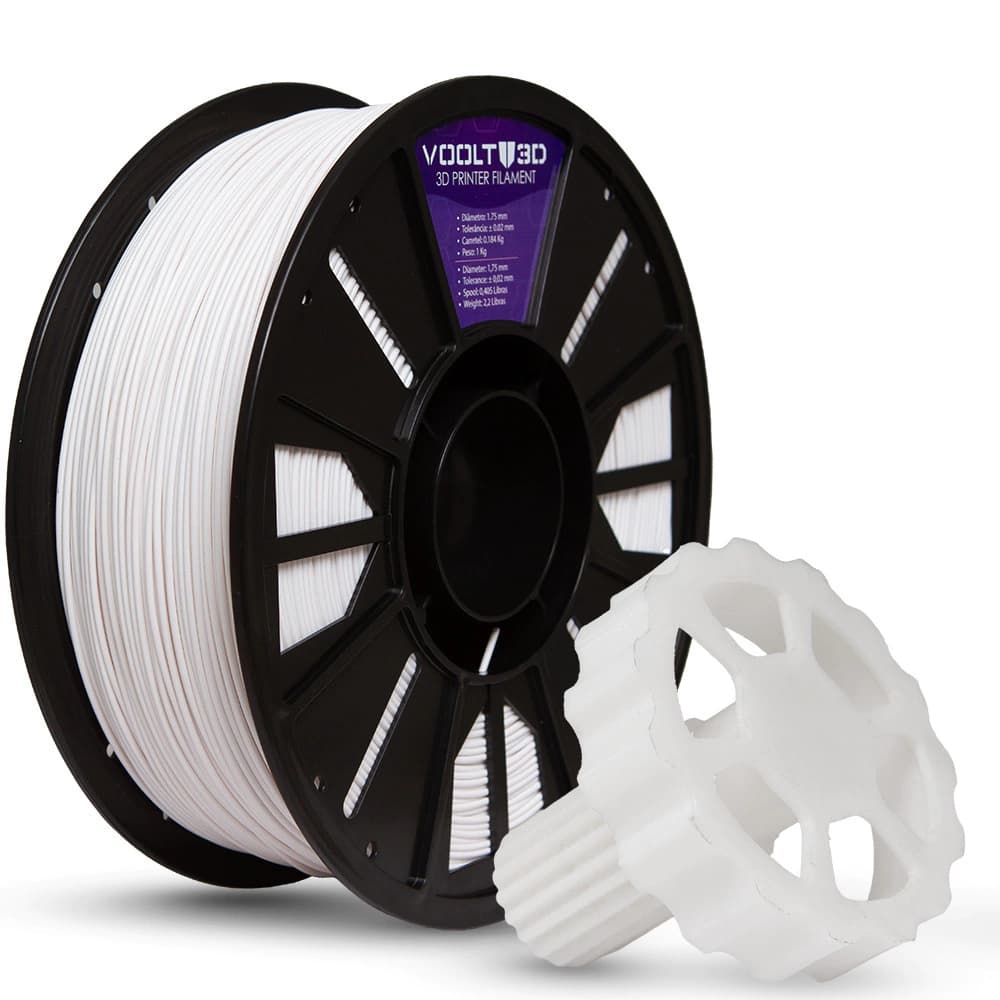 Filamento Poliamida 6-Imida (PA6) | Nylon Reforçado com Imida | Branco - 1Kg